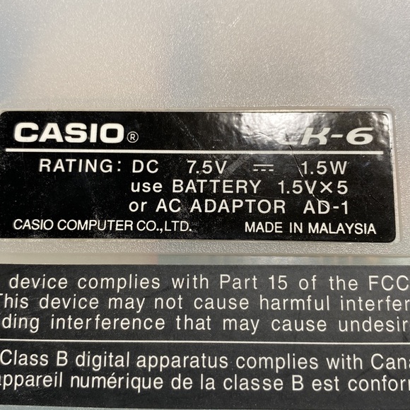 keyboard purplish blue Casio LK-6 32-Key Lighted Key System Mini Keyboard - Picture 7 of 7